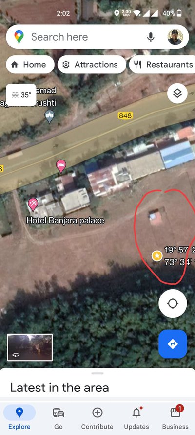Agricultural Land with small farm house built &electricity and water equipped : Image